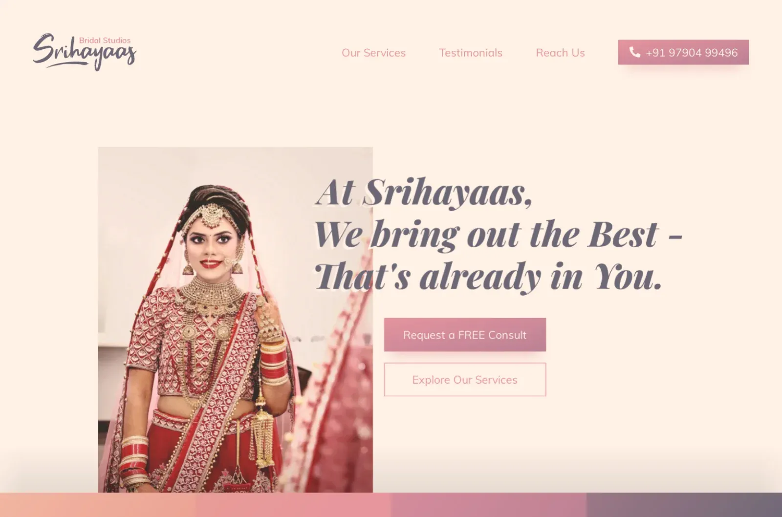 Srihayaas Bridal Studios Site